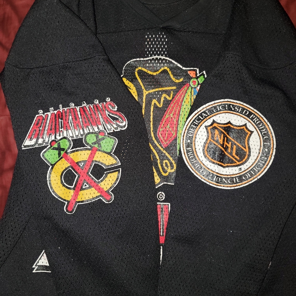 Vintage Chicago Blackhawks CCM Maska Mesh Fashion Jersey - Picture 3 of 9
